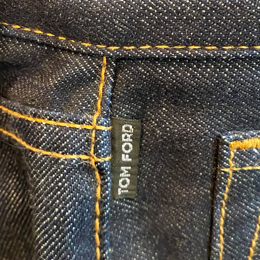 TOM FORD Men's Dark Blue Straight Leg Jeans, Size 38 x 30 - Picture 5 of 8
